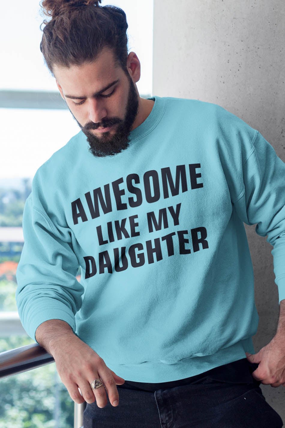 Awesome Like My Daughter Sweatshirt for Dad - Image 2