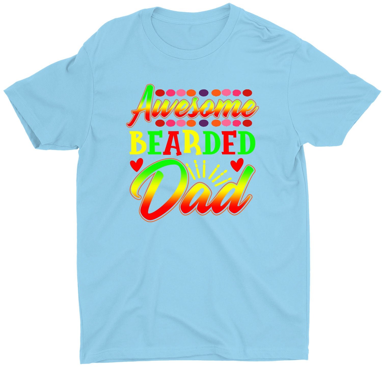 Bearded Dad Fathers Day Gift Custom Short Sleeve Daddy T-Shirt Gifts - Image 8