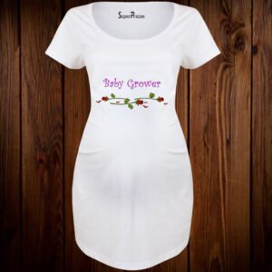 Baby Grower Flower Maternity T Shirt