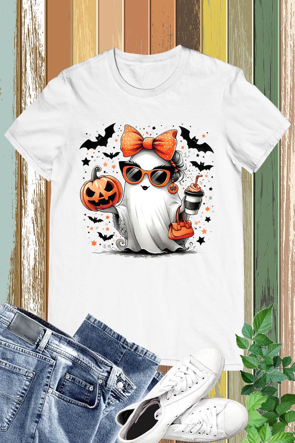 Cute Funny Ghost T Shirt - Image 13