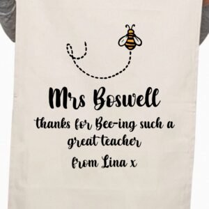 Bumble Bee Thank you Custom Birthday Party Kitchen Table Tea Towel