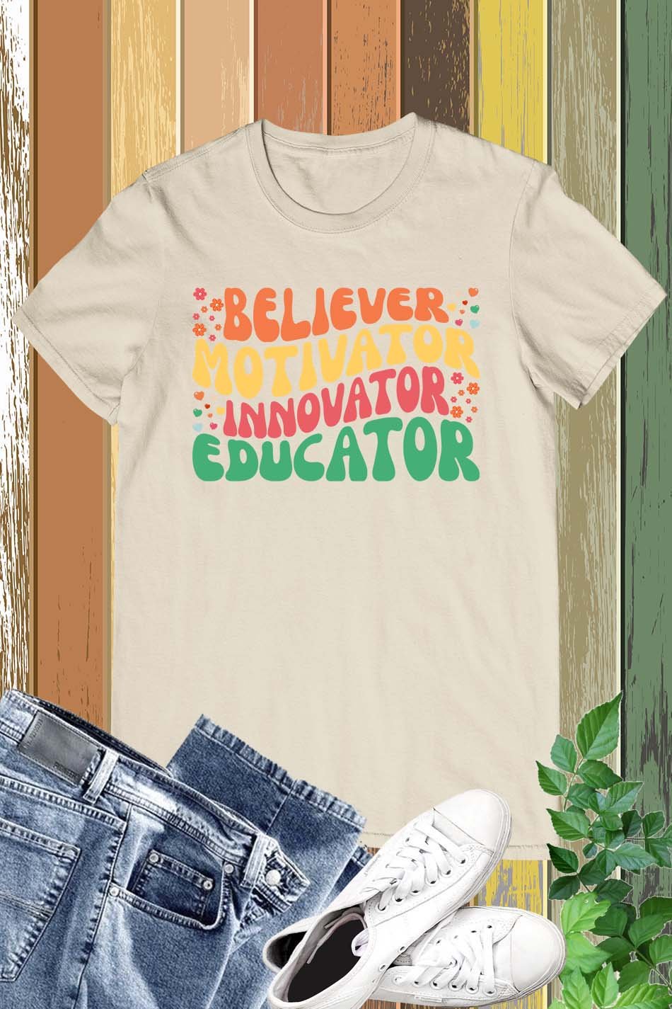Believer Motivator Innovation Educator Shirts - Image 25