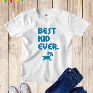 Kids Best Kid Ever Goat Funny Slogan T Shirt