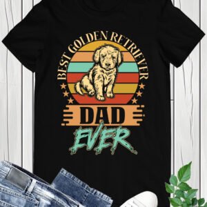 Golden Retriever Best Dad Ever Dog Shirt