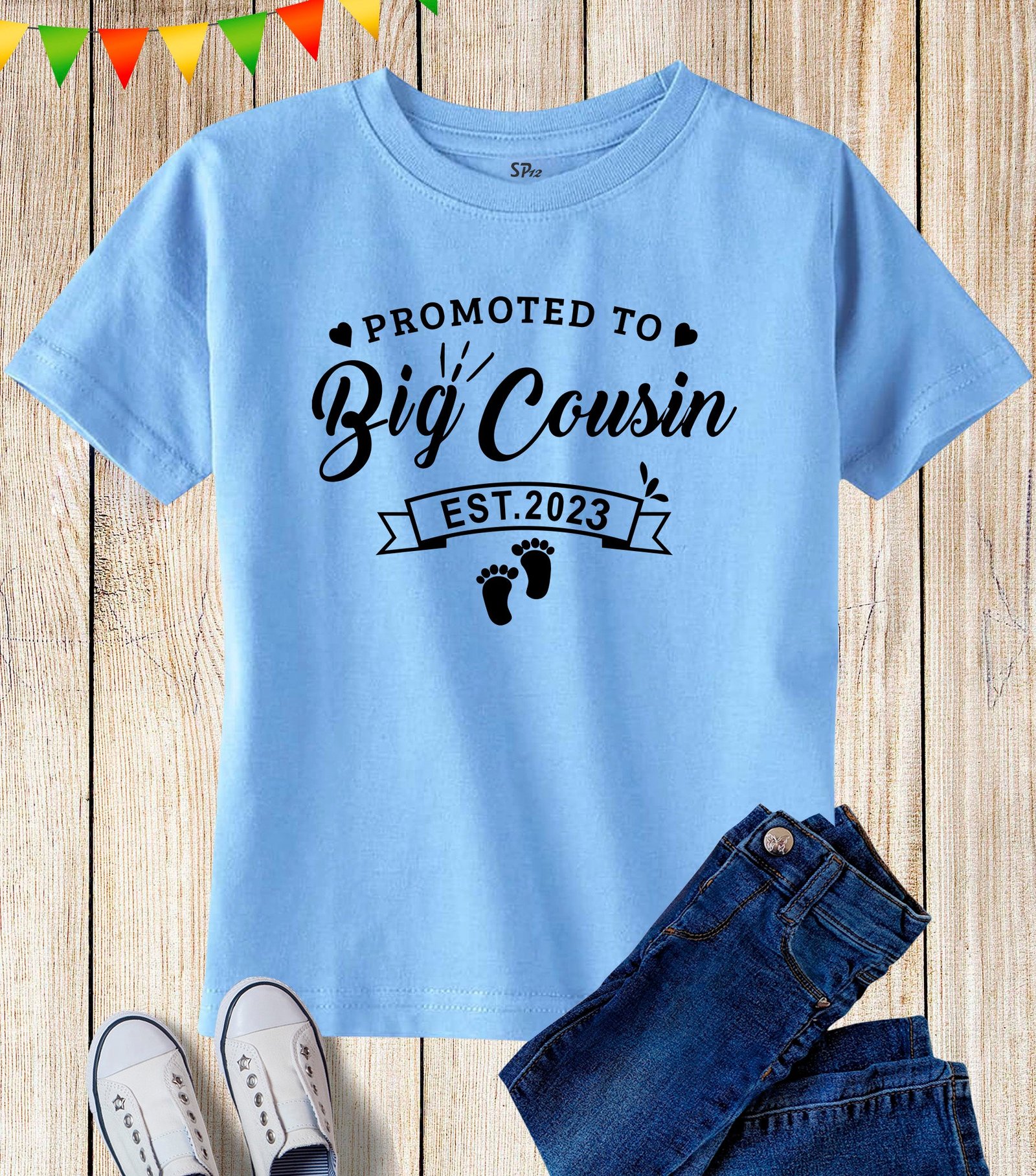 Big Cousin Announcement 2023 Kids T Shirt