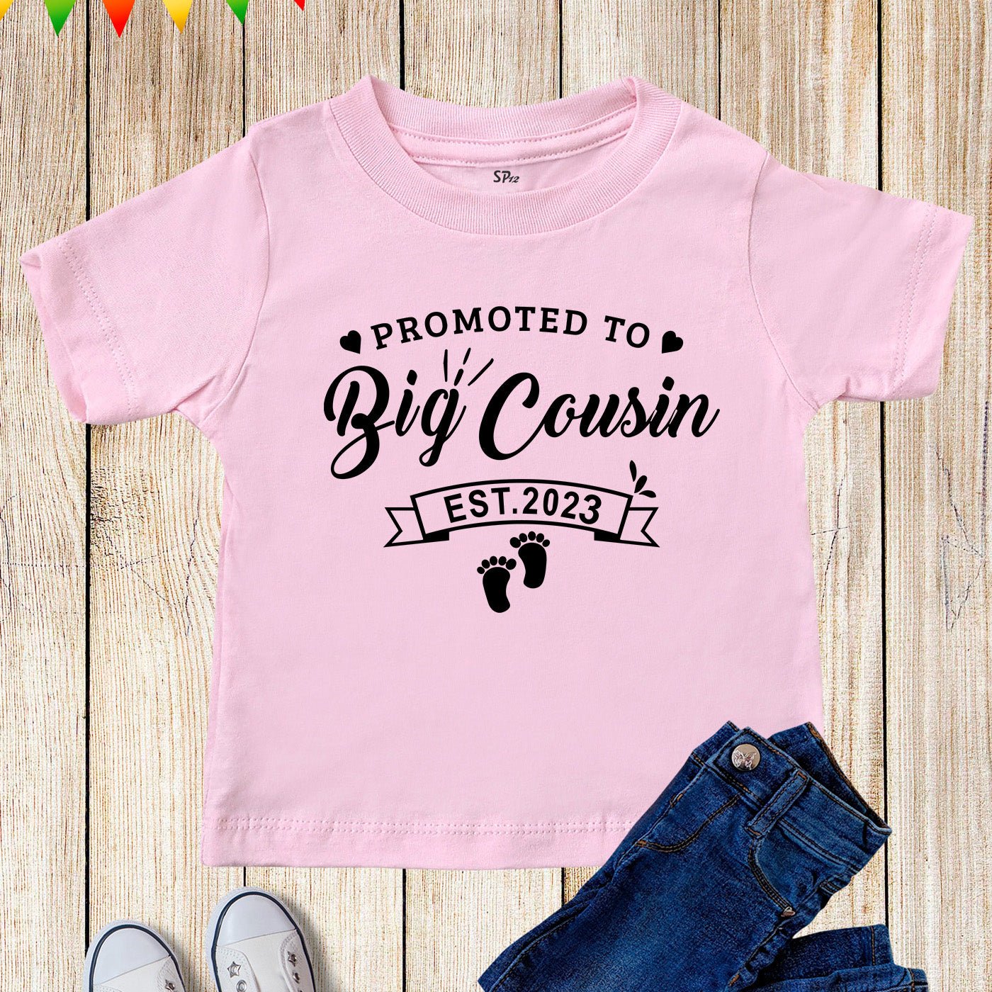 Big Cousin Announcement 2023 Kids T Shirt
