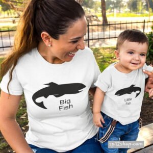 Big Fish Little Fish Mother Daughter Mummy Mom Son Matching T shirt