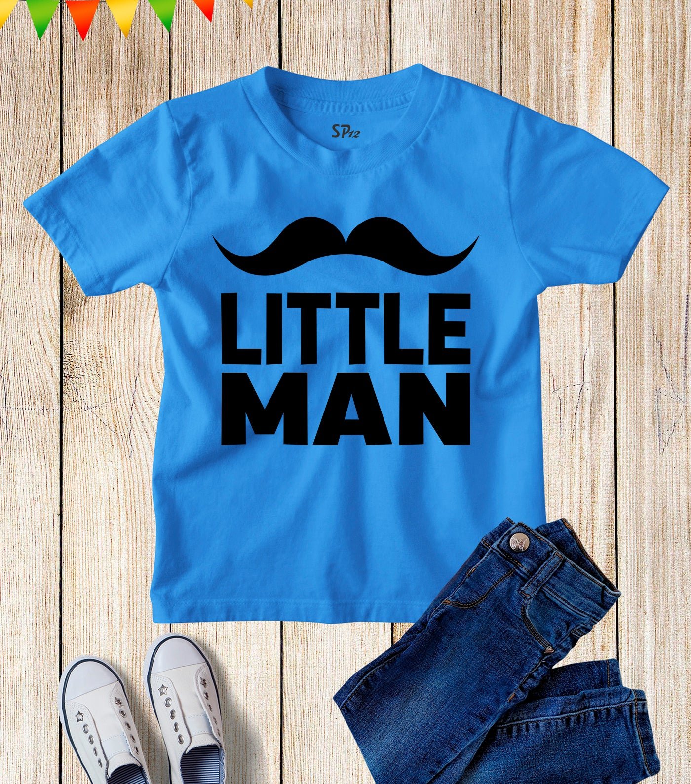 Big Man Little Man Moustache Movember T Shirt
