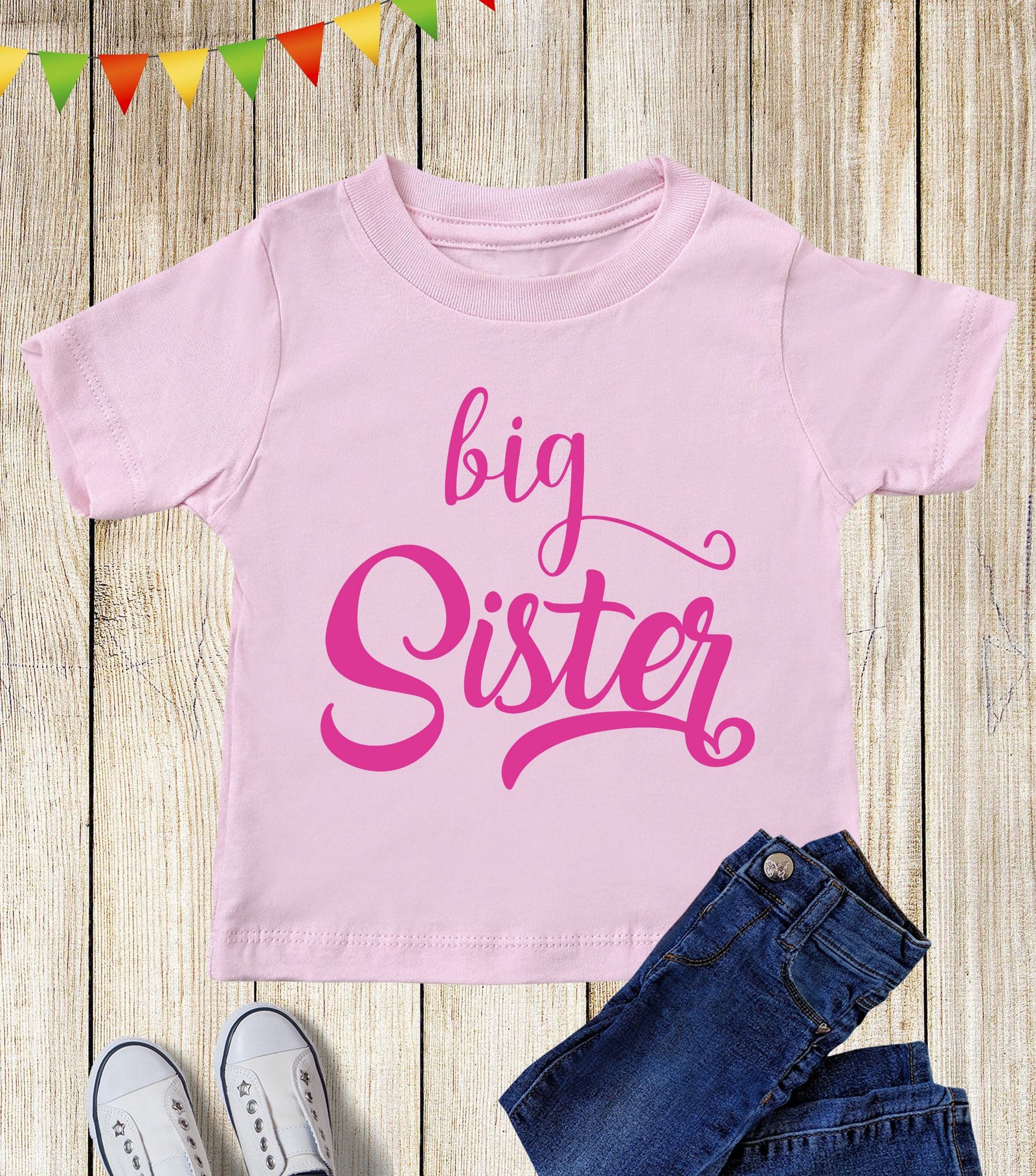 Big Sister Sibling Kids T Shirt
