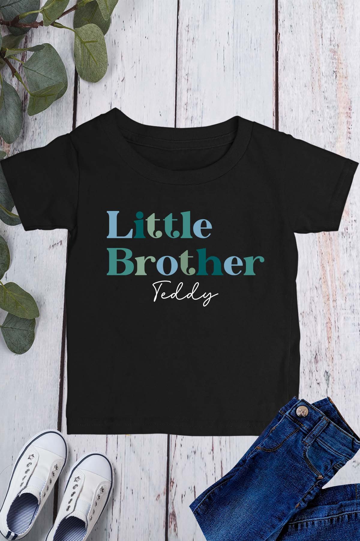 Little Brother Custom Name Trendy Shirt - Image 3