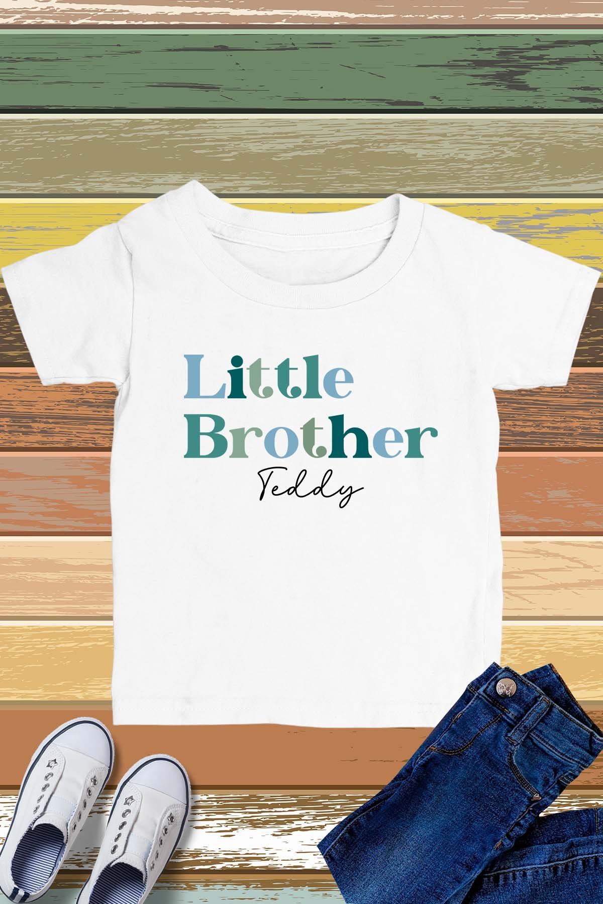 Little Brother Custom Name Trendy Shirt - Image 2
