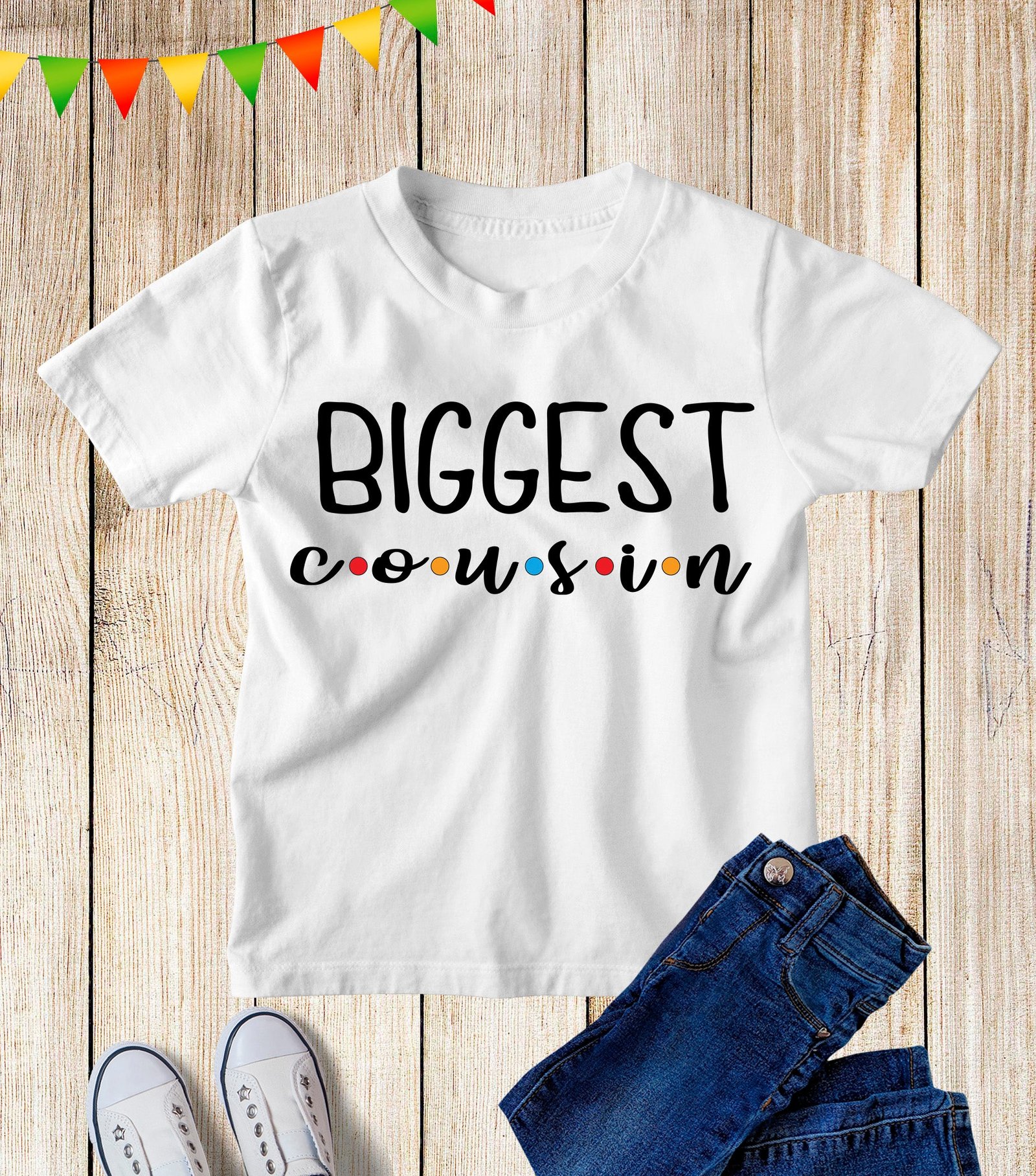 Biggest Cousin Friends Theme Kids T Shirt