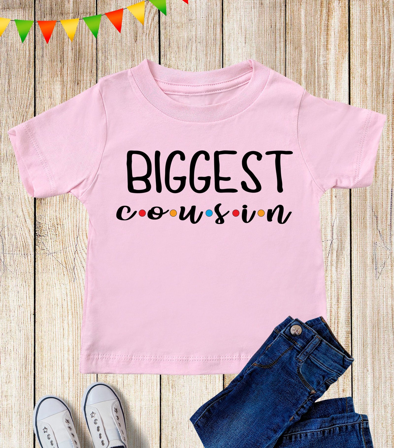 Biggest Cousin Friends Theme Kids T Shirt