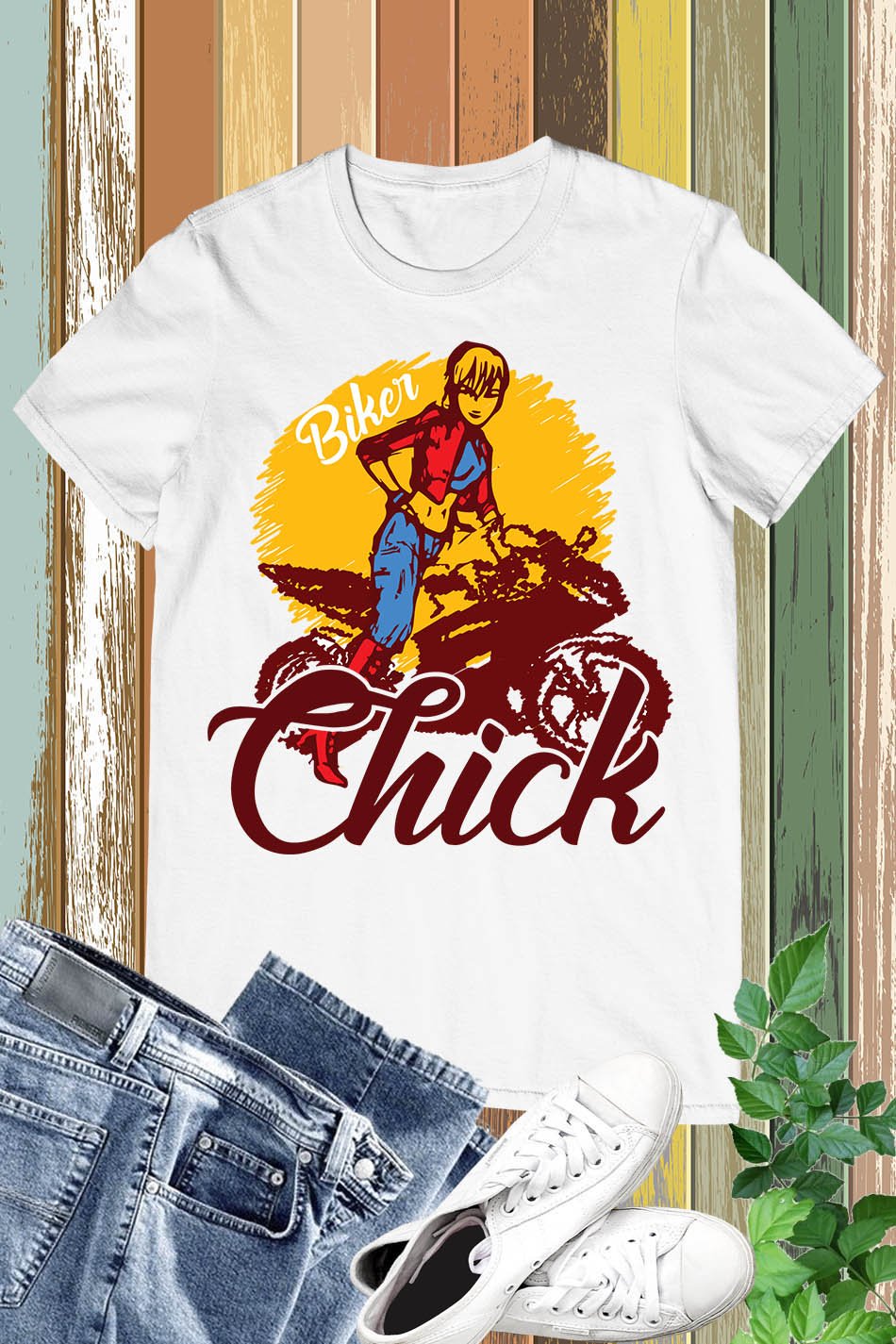 Anime Biker Chick Shirt