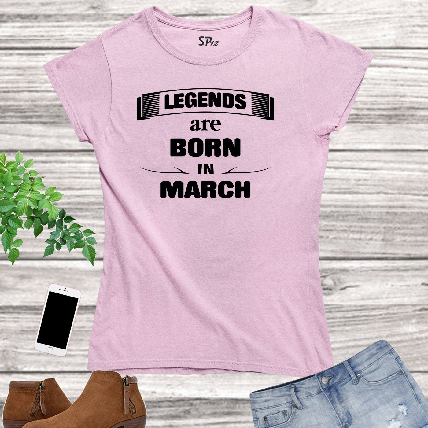 Birthday T Shirt Women Legends Born In March