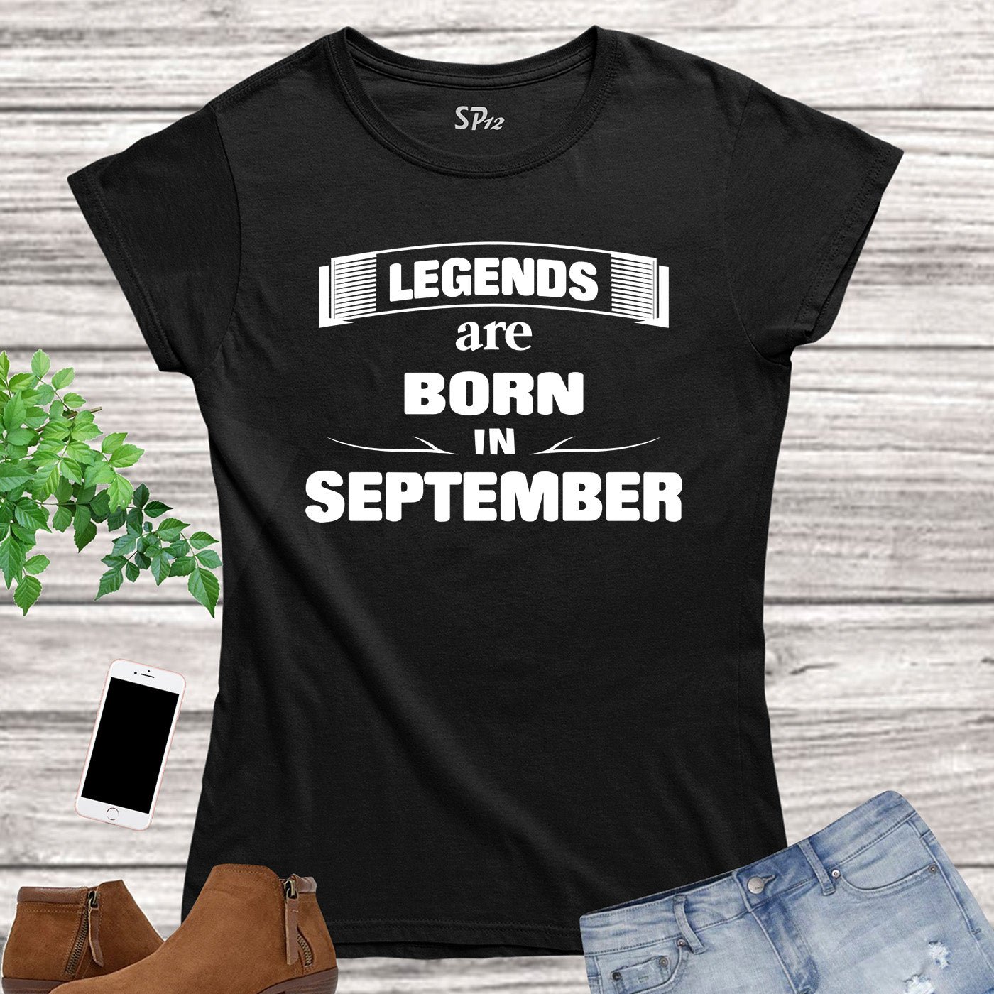 Birthday T Shirt Women Legends Born In September