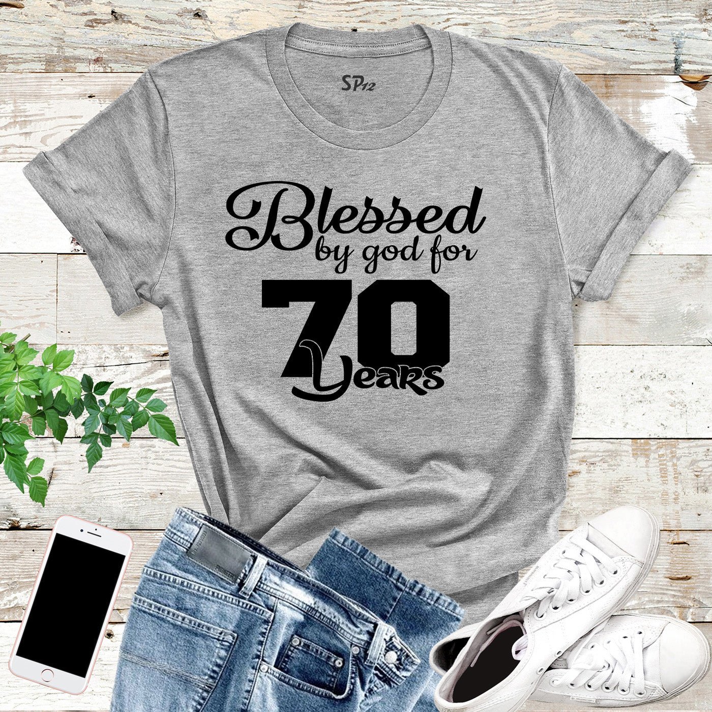 Blessed By God For 70 Years Birthday Shirt