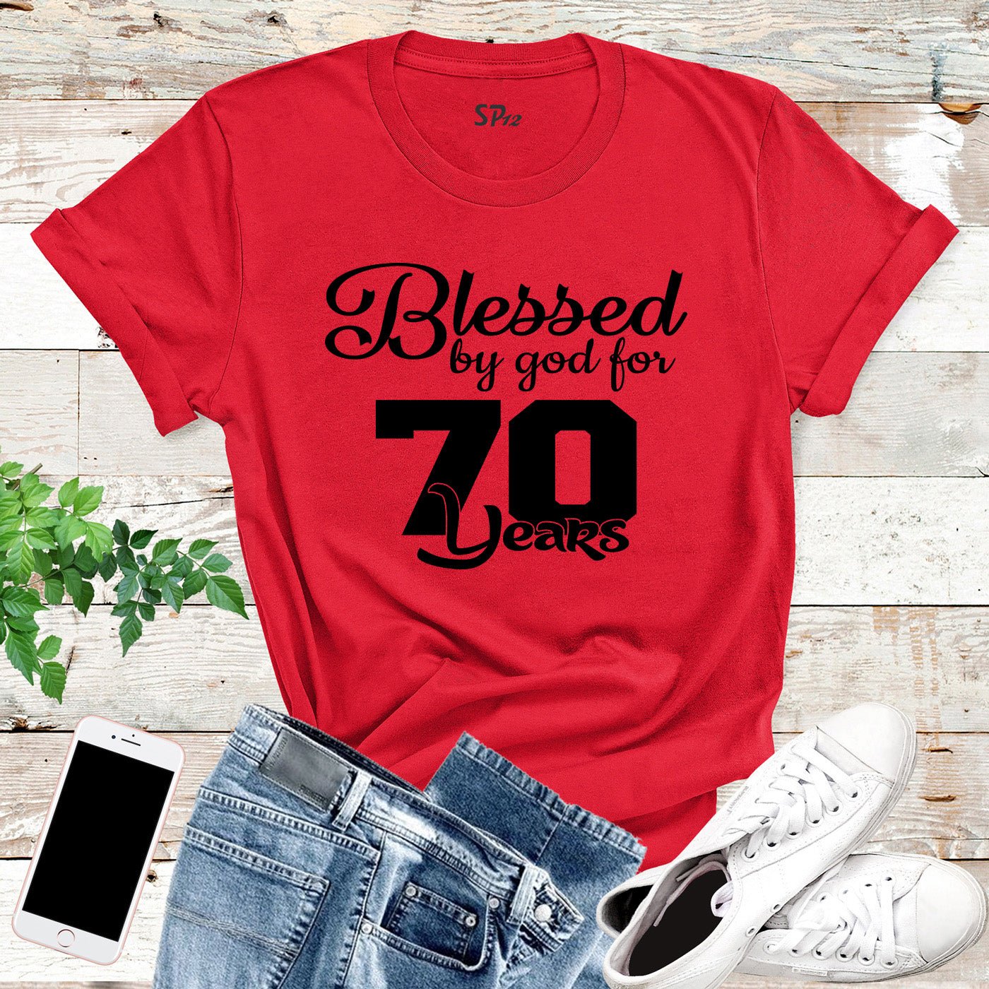 Blessed By God For 70 Years Birthday Shirt