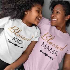Blessed Mama And Kid Matching T Shirt
