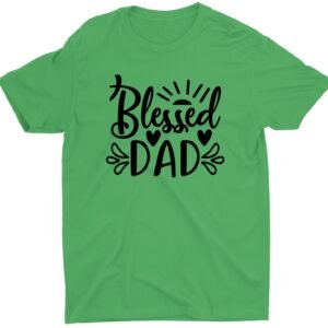 blessed-dad-memories-fathers-day-custom-short-sleeve-birthday-gift