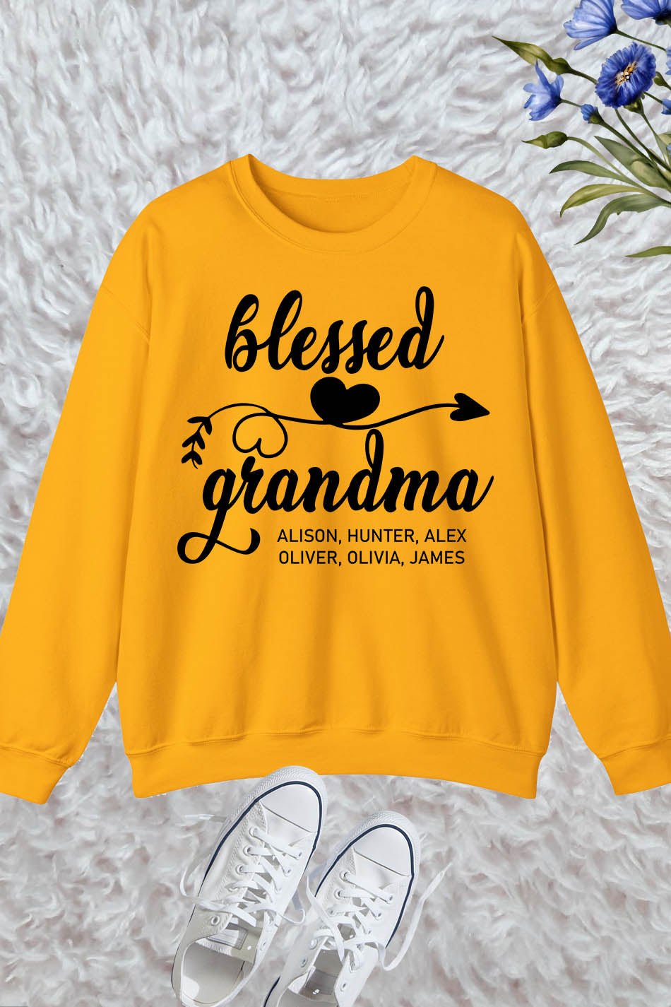 Blessed Custom Grandma Personalized Ladies Sweatshirts