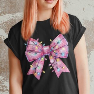 Christmas Pink Coquette Fancy Bow Shirt