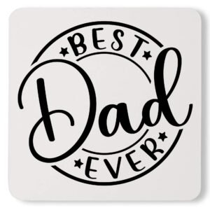 Awesome Best Dad Ever Christmas Funny Fathers Day Custom Daddy Coaster