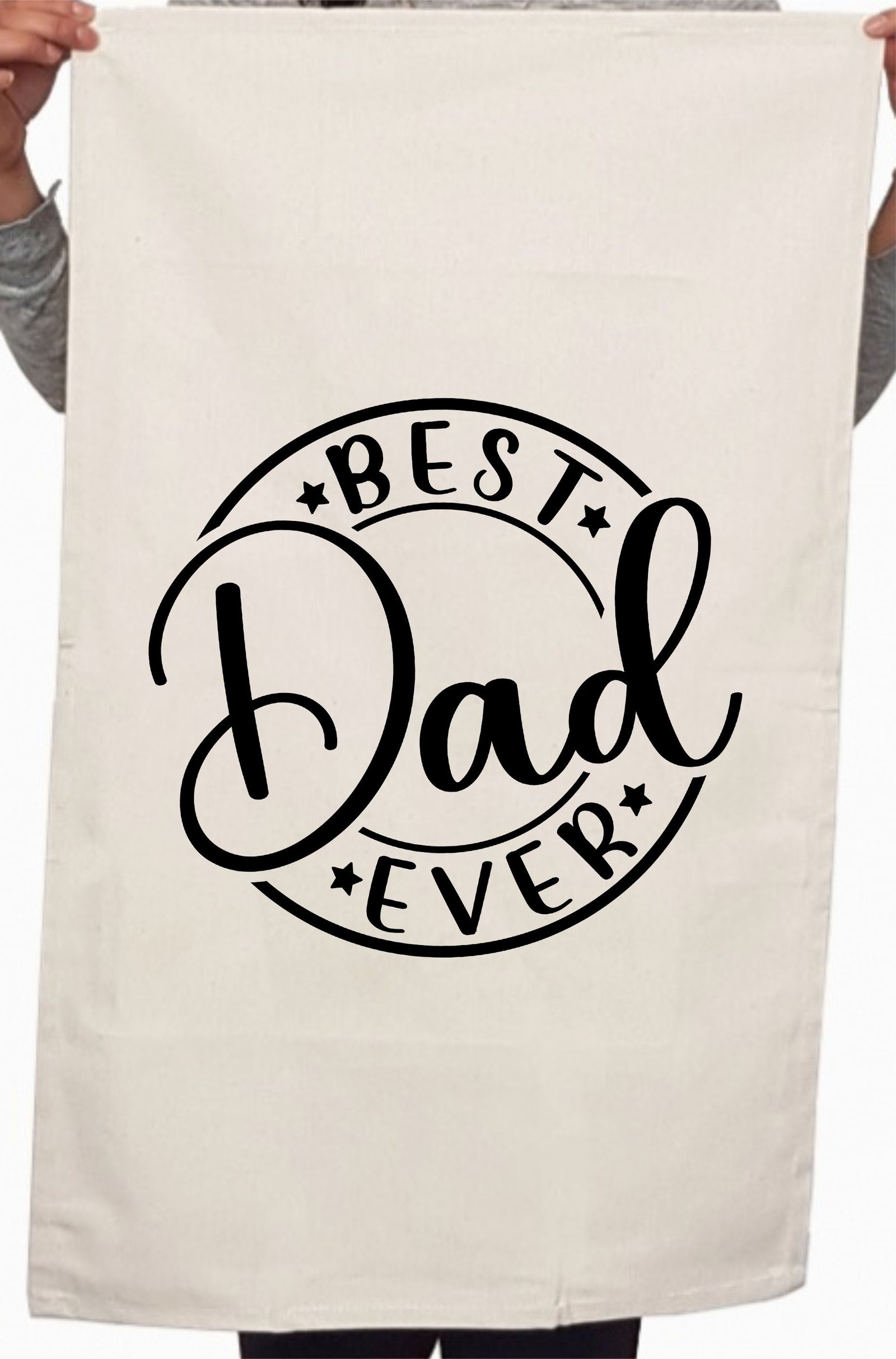 Awesome Best Dad Ever Fathers Day Custom Kitchen Table Tea Towel - Image 2