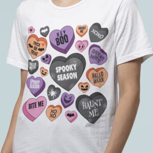 Candy Heart Spooky Season Halloween Shirt