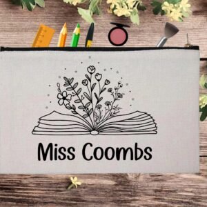 Librarian Teacher Appreciation Custom Thank You Pouch Bag Pencil Case