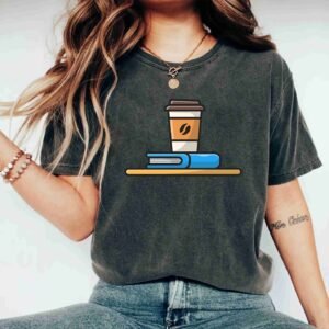 Books Lover Coffee Custom Name Reading Librarian Teachers T-Shirt Gift