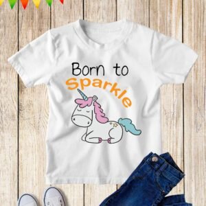Born To Sparkle Kids T Shirt