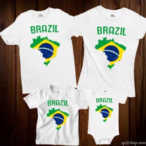 Brazil Flag T Shirt Olympics FIFA World Cup Country Flag Tee Shirt
