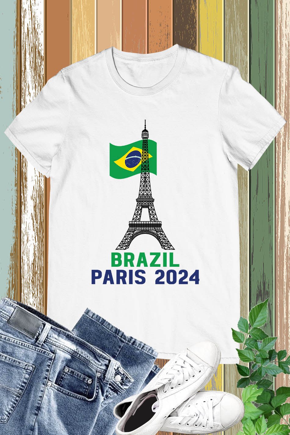 Brazil Olympics Supporter Paris 2024 T Shirt - Image 2