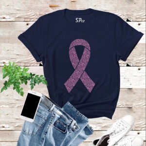 Breast Cancer Floral Ribbon Awareness Survivor T Shirt