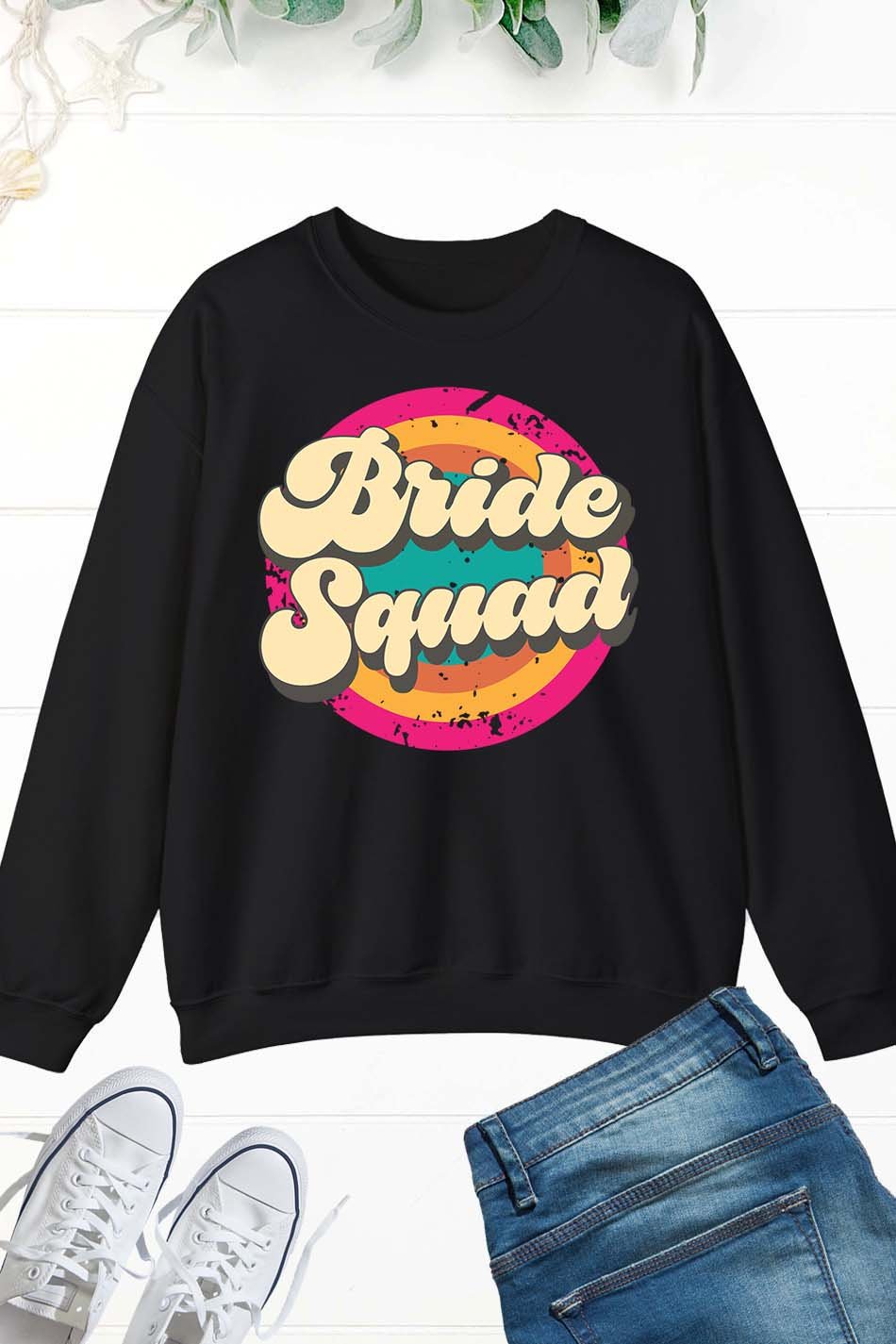 Bride Squad Rainbow Sweatshirts - Image 2