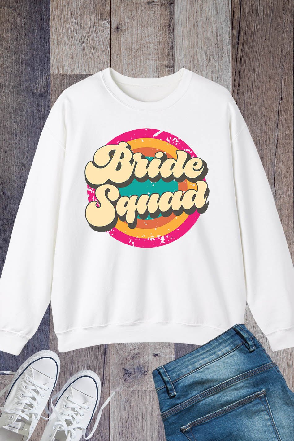 Bride Squad Rainbow Sweatshirts - Image 4