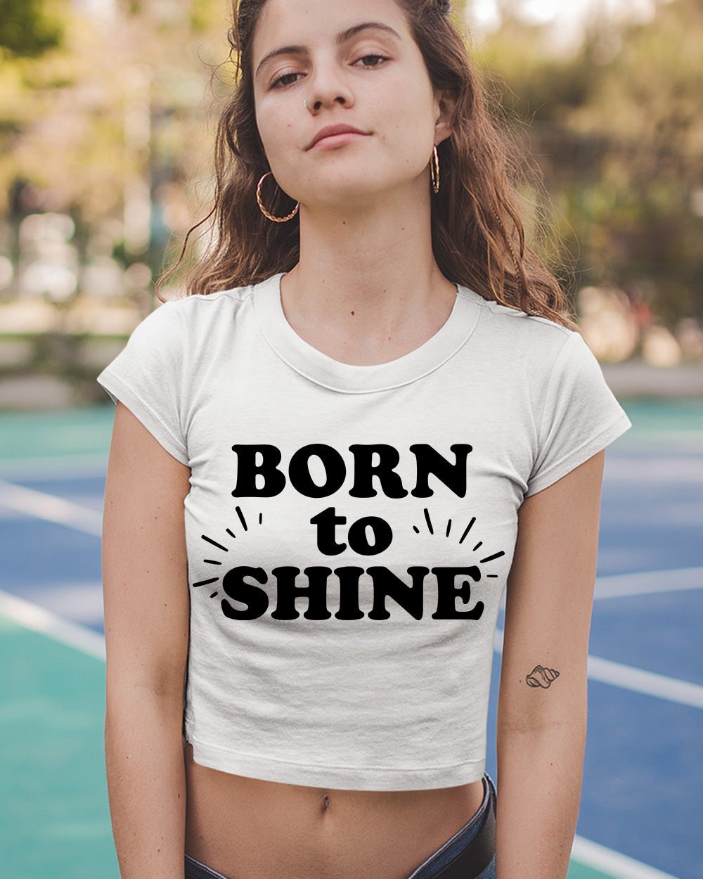 Born to Shine Crop Baby Tees