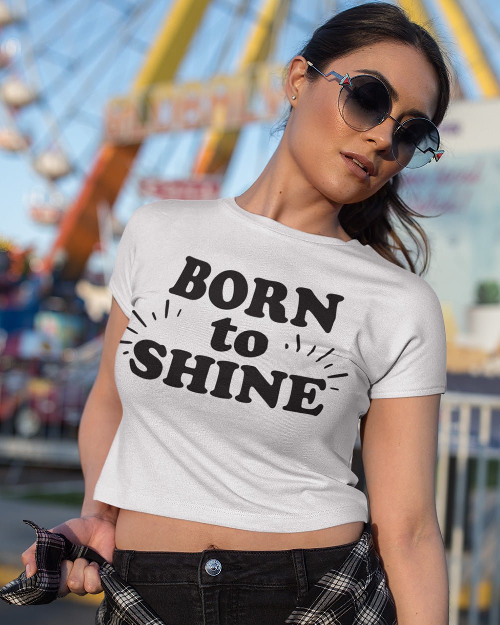 Born to Shine Crop Baby Tees