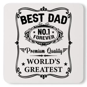 Best Dad Forever Premium Quality Greatest Custom Fathers Day Coaster