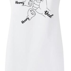 First Bump Dad and Son Matching Custom Name Fathers Day Apron