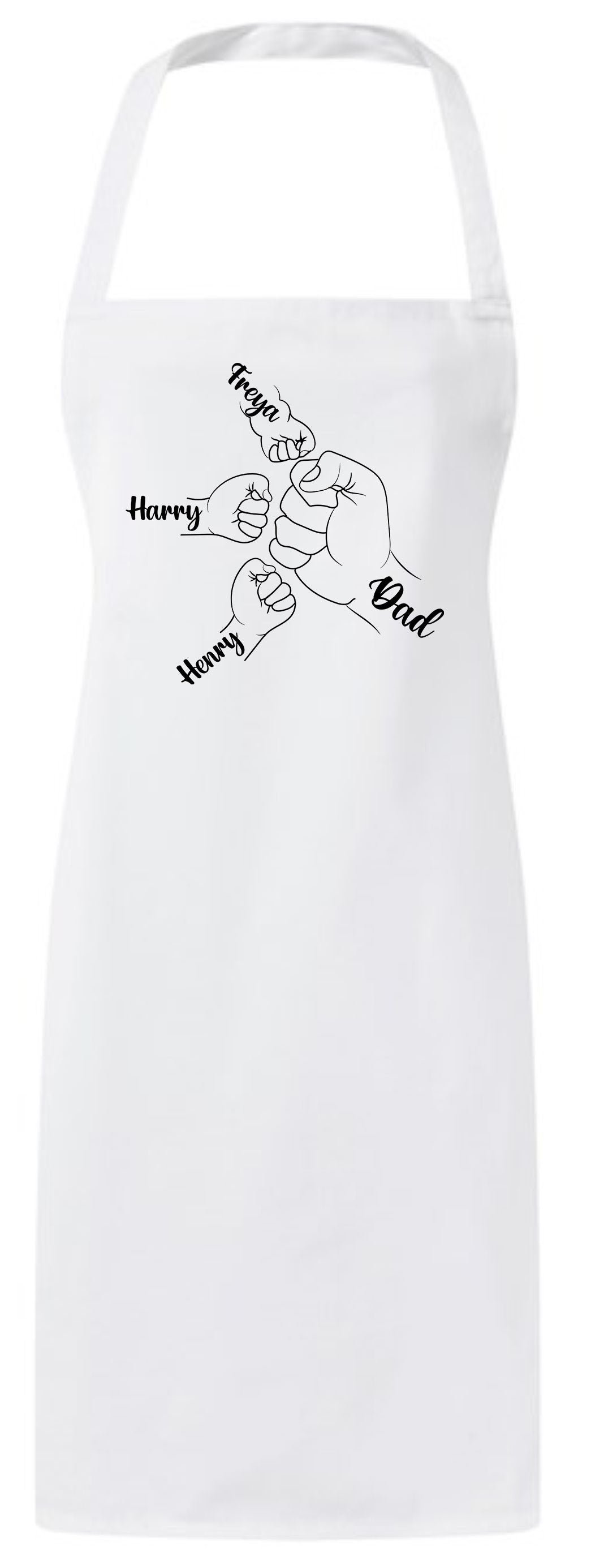 First Bump Dad and Son Matching Custom Name Fathers Day Apron