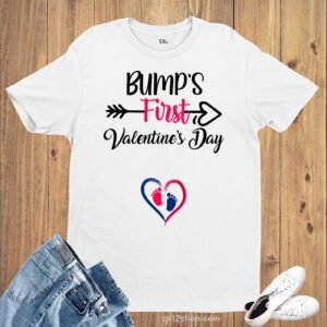 Bumps First Valentine's Day Maternity T Shirt