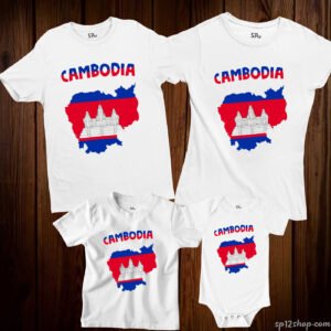 Cambodia Flag T Shirt Olympics FIFA World Cup Country Flag Tee Shirt