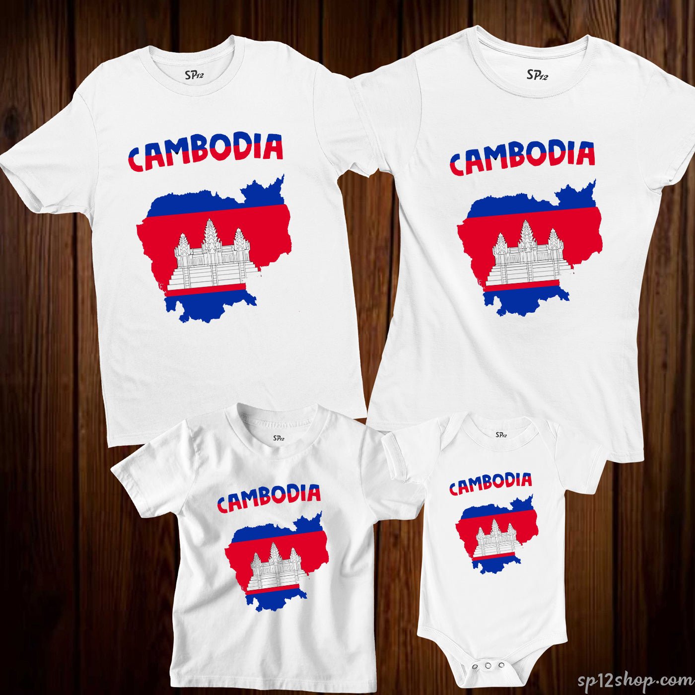 Cambodia Flag T Shirt Olympics FIFA World Cup Country Flag Tee Shirt