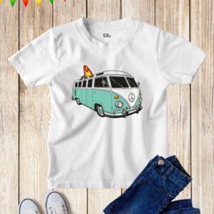 Kids Camping Van Family Camp Day Out T Shirt