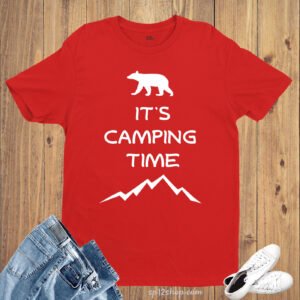 Camping Time Travel Bear T Shirt
