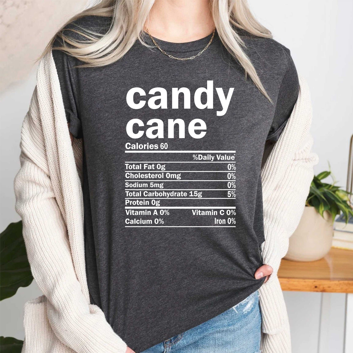 Candy Cane Nutrition Fact T Shirt