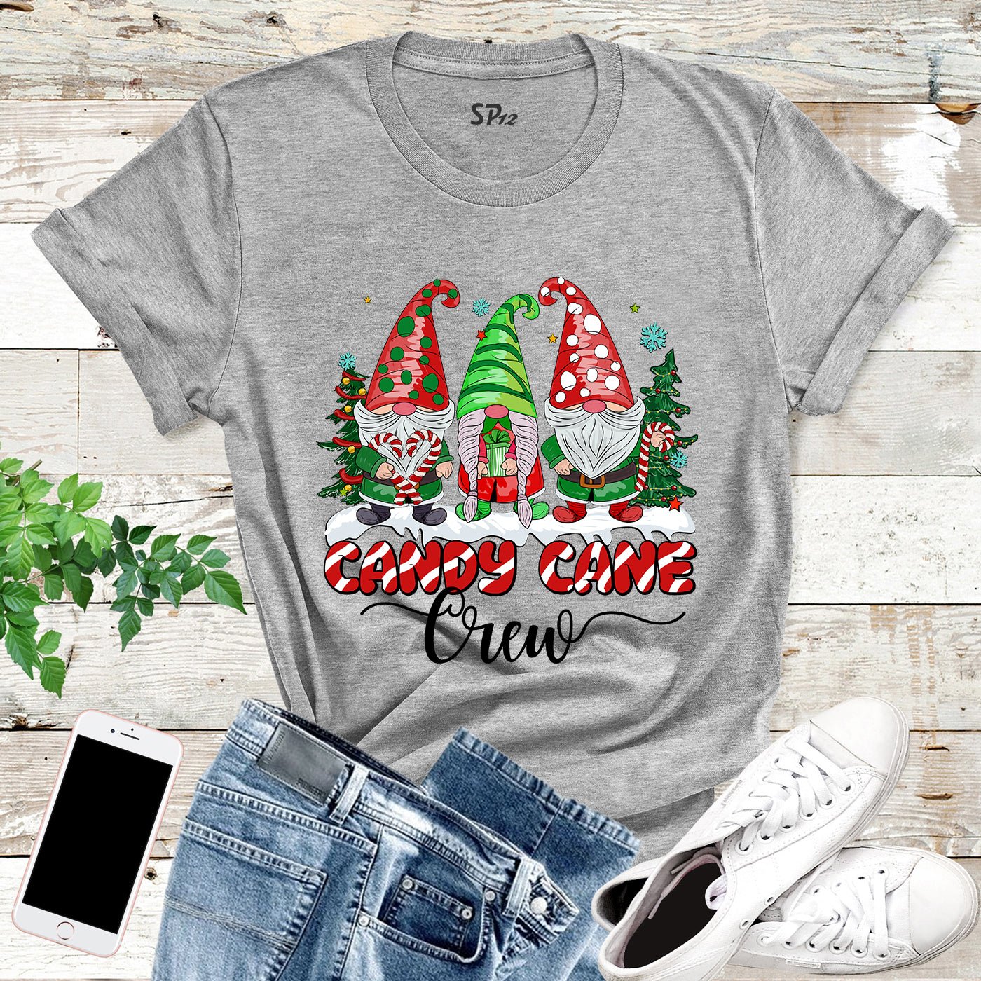 Candy Cane Crew T Shirt - Image 3