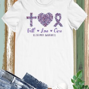 Faith Love Cure Alzheimer Awareness Shirts